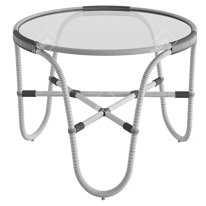 Sika-Design Charlottenborg Rattan Table 3D model image 3