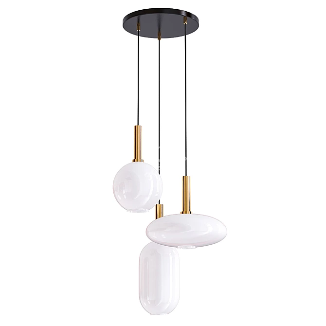 Opal Pendant Lamp 3D model image 1