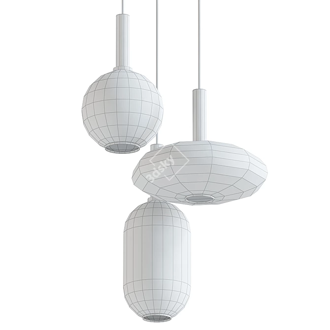 Opal Pendant Lamp 3D model image 2