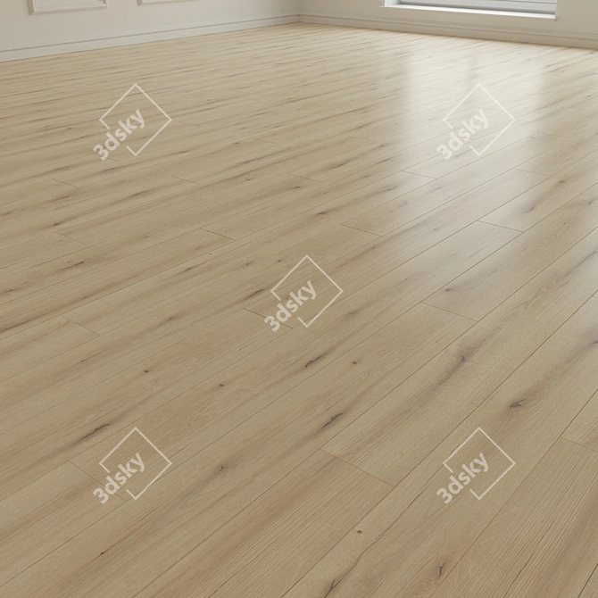 Title: Evoke Vanilla Oak Laminate 3D model image 2