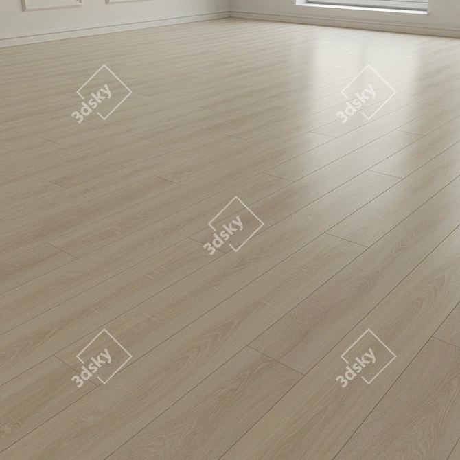 Premium Oak Laminate Flooring 3D model image 2