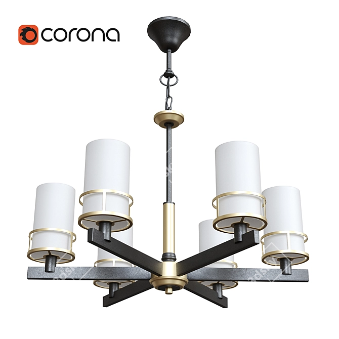 Stylish Chandelier for Designer Bedrooms 3D model image 1