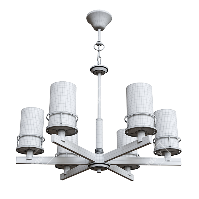 Stylish Chandelier for Designer Bedrooms 3D model image 2