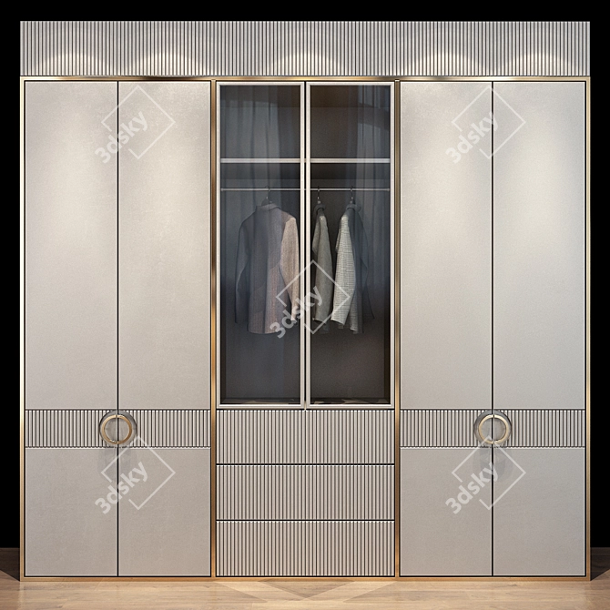 Sleek Modern Cabinet Furniture 3D model image 1