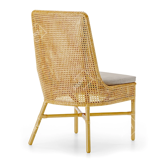 Maluku Rattan Dining Chair 3D model image 2