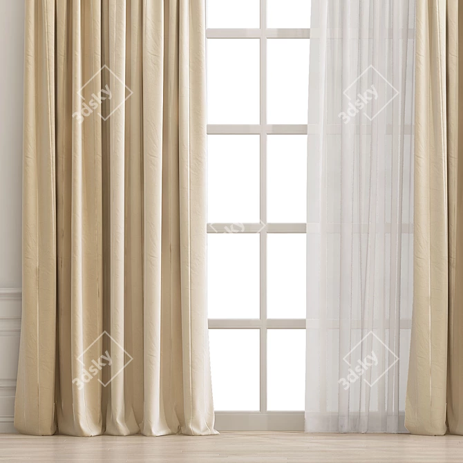 Refined Curtain Design 3D model image 2