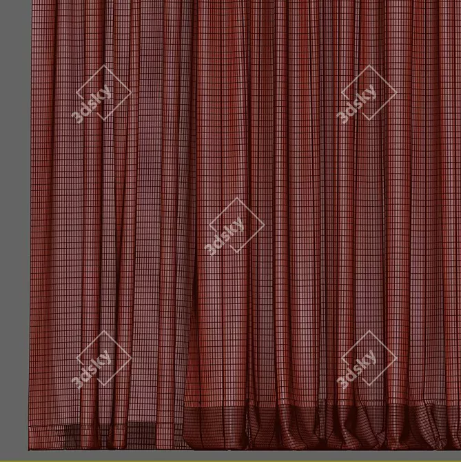 Refined Curtain Design 3D model image 3