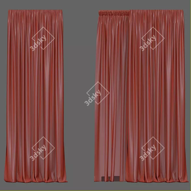 Refined Curtain Design 3D model image 5