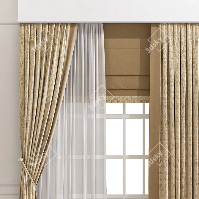 Revamped Curtain Design 3D model image 2