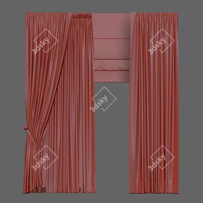 Revamped Curtain Design 3D model image 5