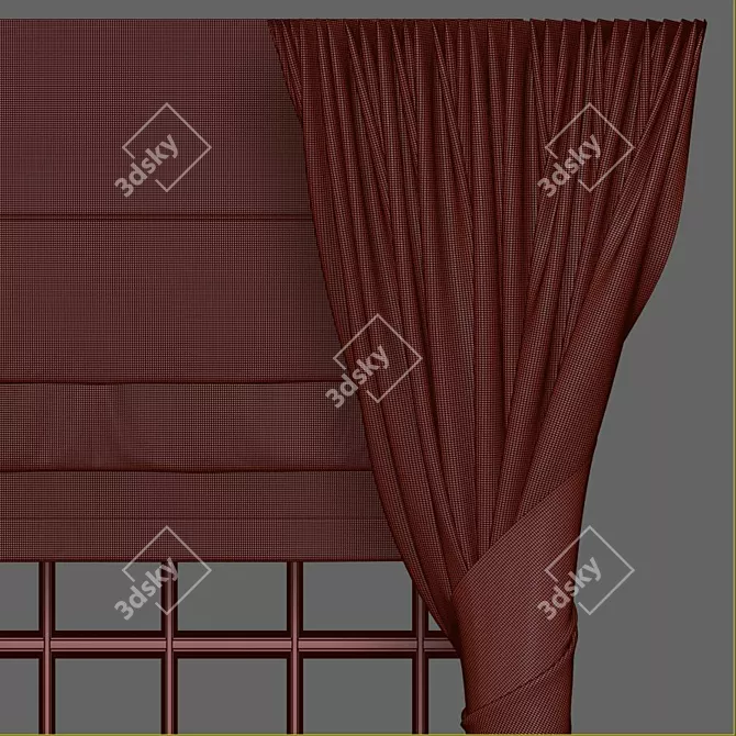 Elegant Drapery: Curtain 899 3D model image 5