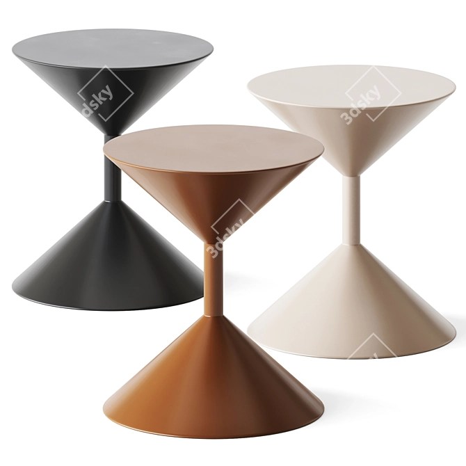 Elegant Sand Side Table 3D model image 1