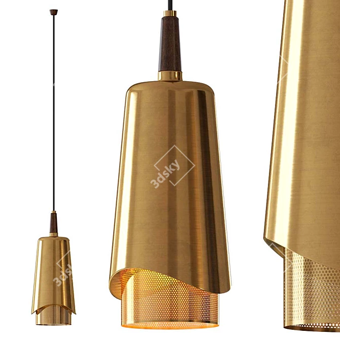 Sleek Umanoff Pendant Light 3D model image 8