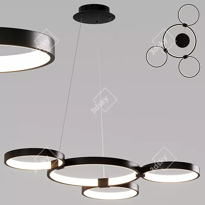 Modern Hanging Lamp 130 - Stylish and Affordable! 3D model image 1