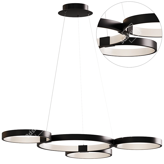 Modern Hanging Lamp 130 - Stylish and Affordable! 3D model image 4