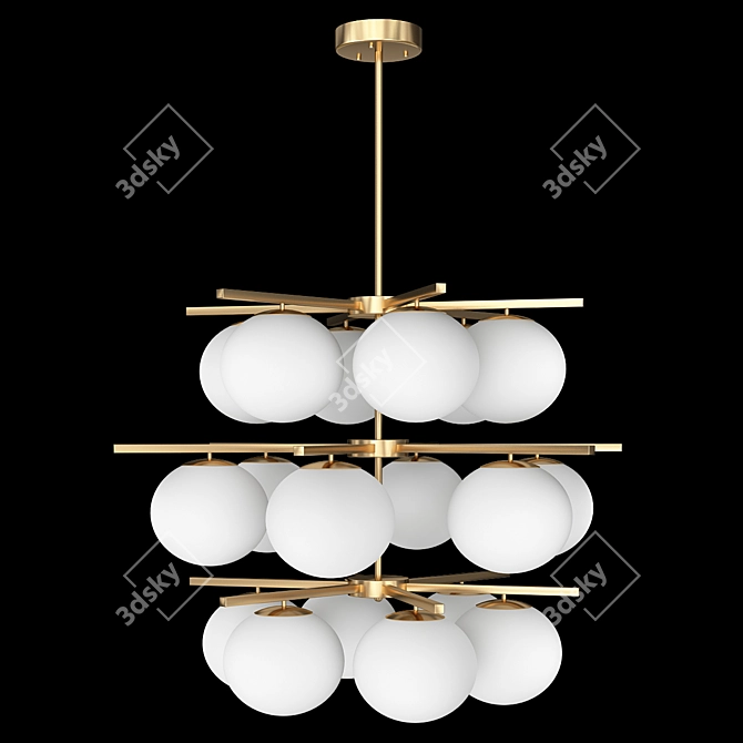 Elegant Retro Chandelier: Noa 3D model image 1