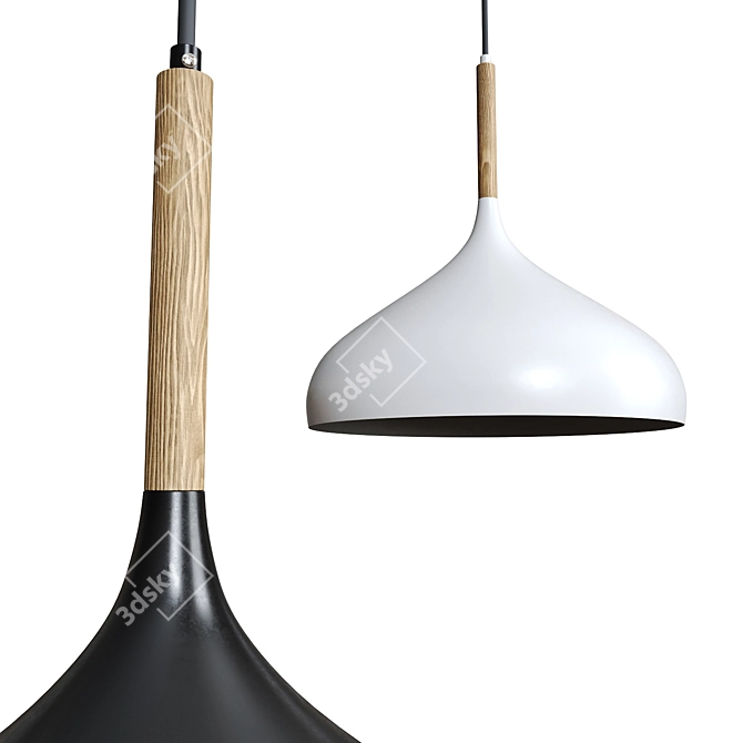 Title: Skarlat Pendant Lamp 330-1L BK 3D model image 3