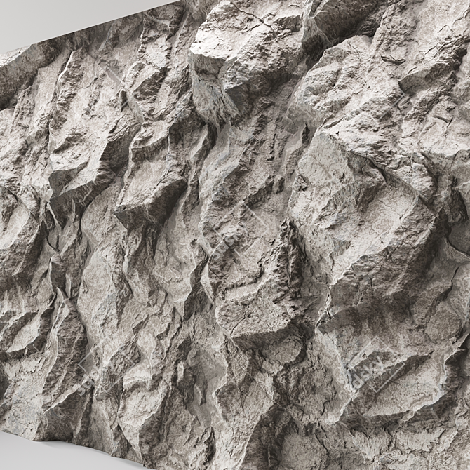 Seamless Rock Cliff Texture 3D model image 3