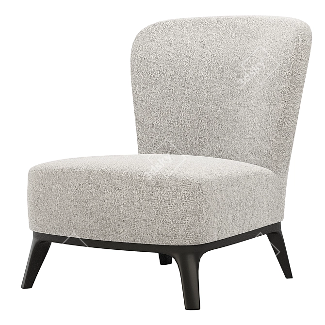 White Jolie Armchair: Modern Elegance 3D model image 1