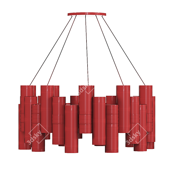 Elegant Crystal Chandelier 3D model image 2