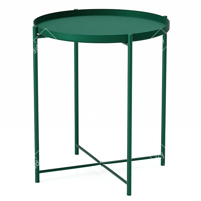 Gladom Steel Magazine Table - Colorful and Chic 3D model image 1