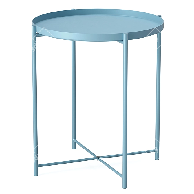 Gladom Steel Magazine Table - Colorful and Chic 3D model image 2