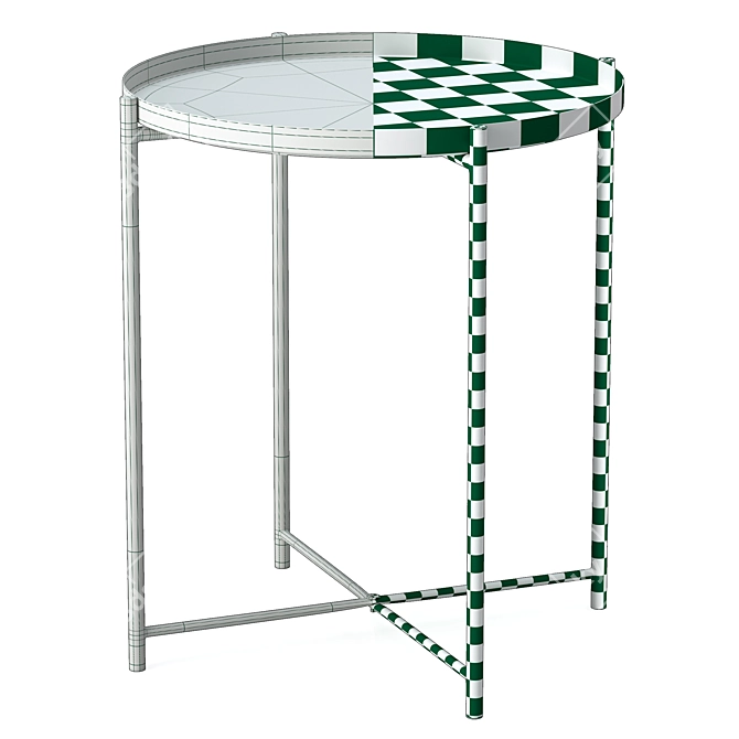 Gladom Steel Magazine Table - Colorful and Chic 3D model image 6