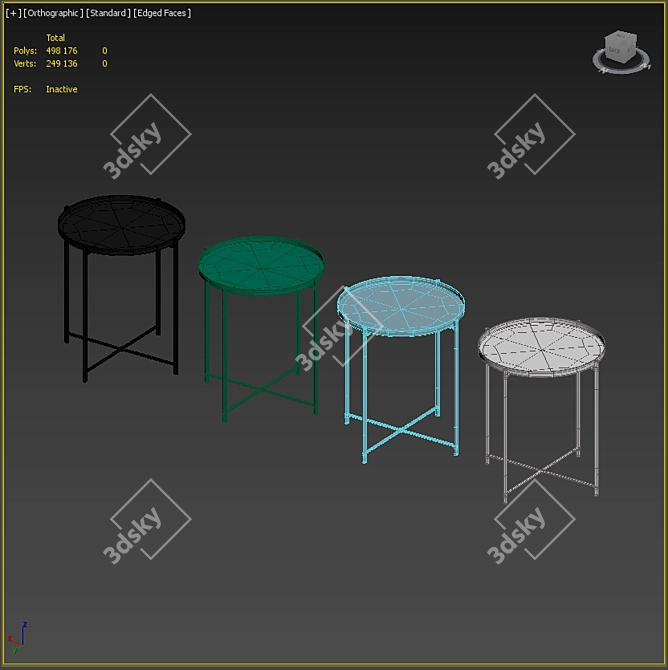 Gladom Steel Magazine Table - Colorful and Chic 3D model image 16