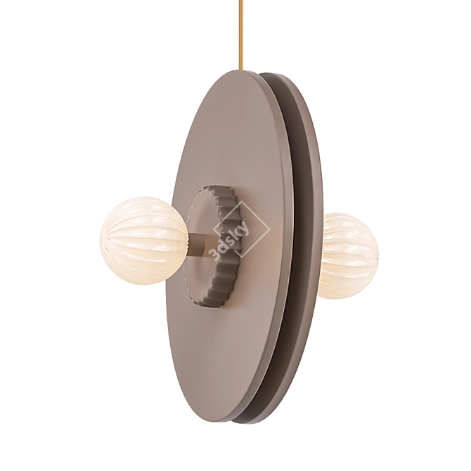 Elegant Ceramic Pendant 3D model image 1