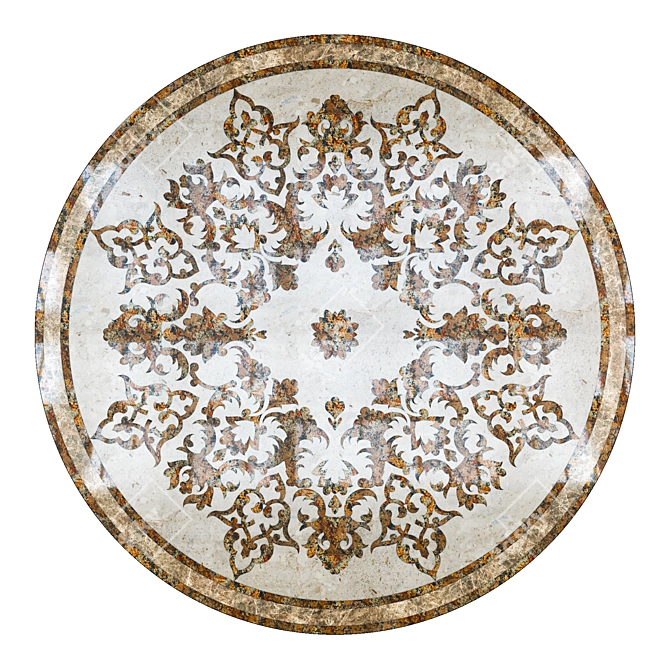 Marble Rosette Panels: Elegant and Timeless 3D model image 1