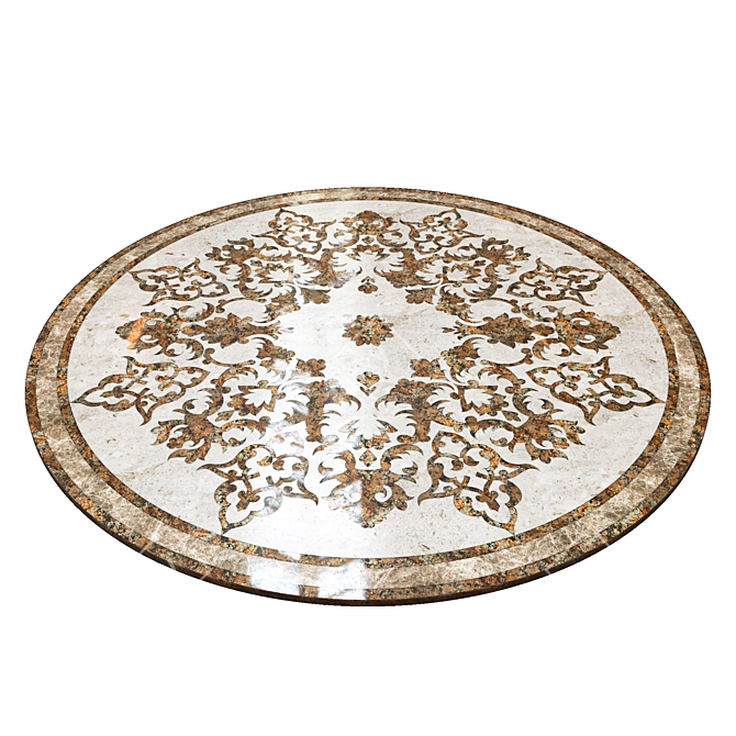 Marble Rosette Panels: Elegant and Timeless 3D model image 2