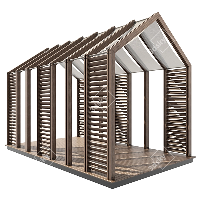 Versatile Pergola Design Package 3D model image 1