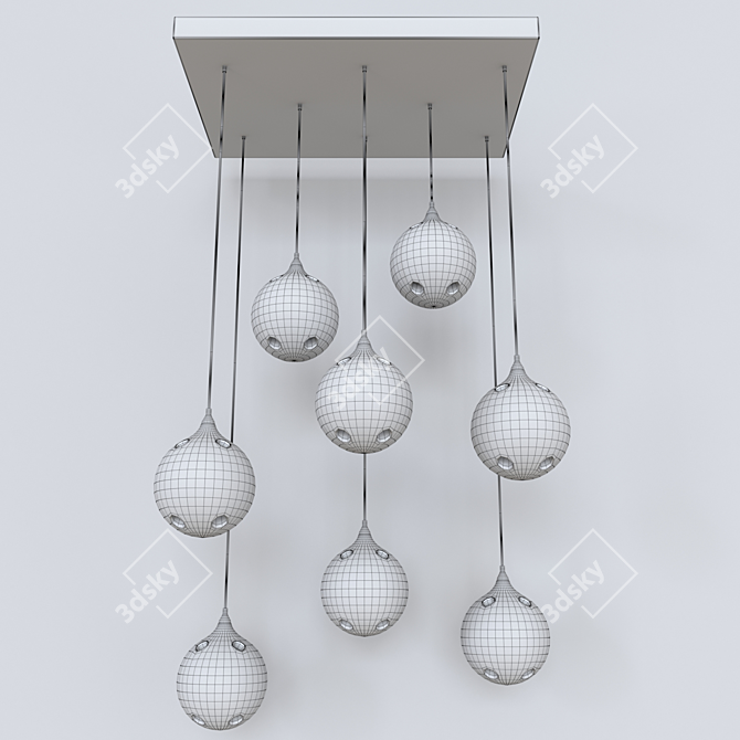 Elegance in Motion Chandelier 3D model image 4