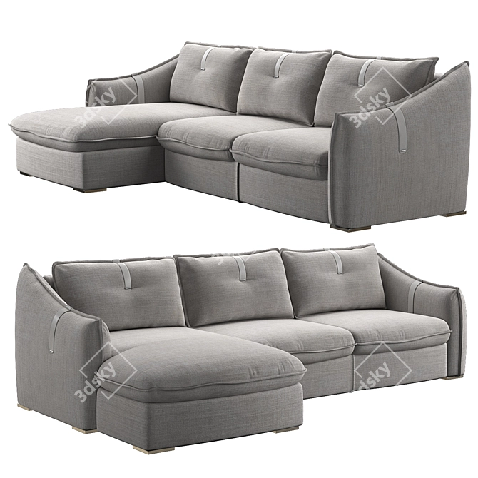 Sleek Sorento Sofa Set 3D model image 1