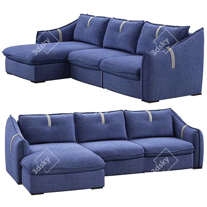 Sleek Sorento Sofa Set 3D model image 2