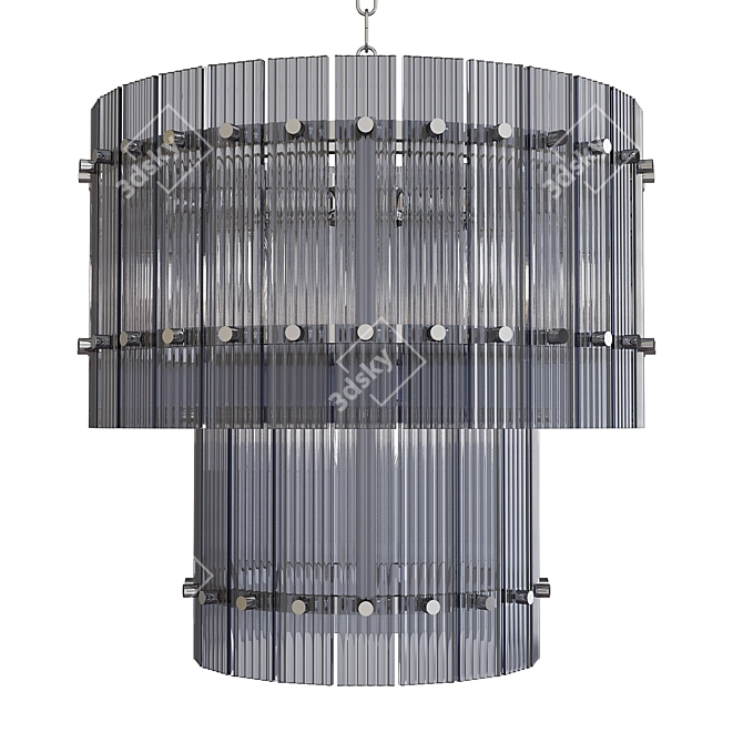 Elegant Ruby Chandelier 3D model image 1