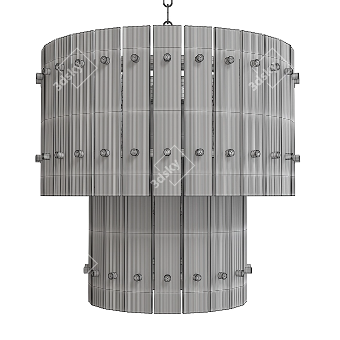 Elegant Ruby Chandelier 3D model image 2