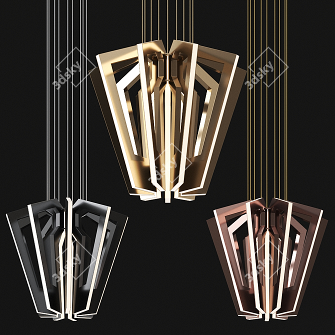 Title: Elegant Salla Pendant Lamp 3D model image 2