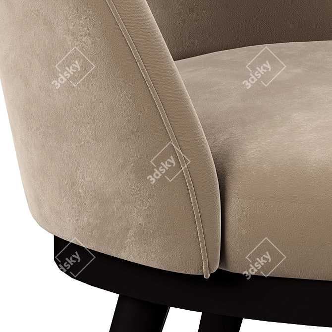 Navy Ana Dining Chair 3D model image 2