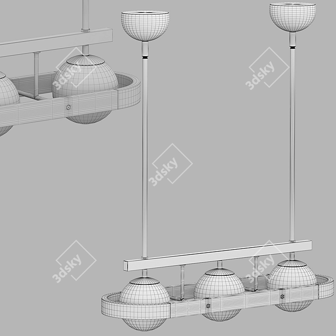 Soho Home Aubrey Chandelier: Elegant Illumination for Modern Spaces 3D model image 5