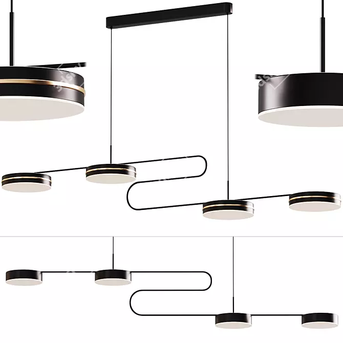 Modern Pendant Lights - Elegant Illumination 3D model image 1