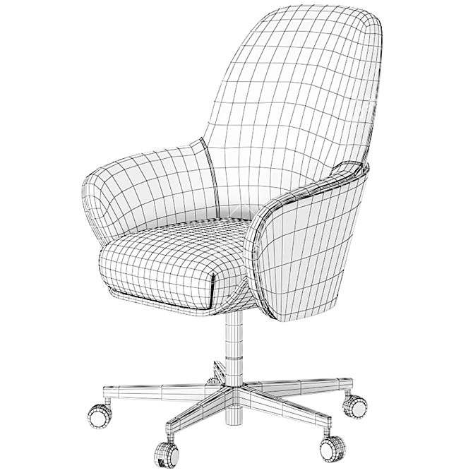 Luxury Office Chair | Kingston Series 3D model image 6