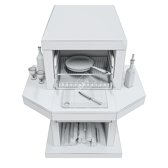 Stimlex Crasia BLF BBQ: Premium Quality, Stylish Design 3D model image 5