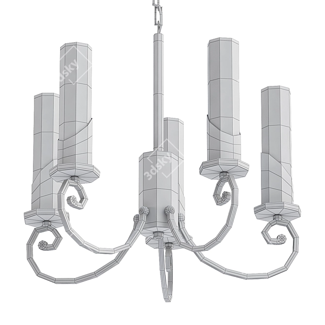 Elegant Banci Pendant Chandelier 3D model image 2