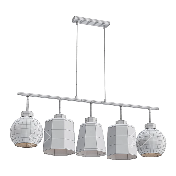 Cubus Glass Pendant Light 3D model image 2