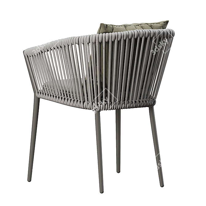 Modern Muse Outdoor Dining Chair 3D model image 5