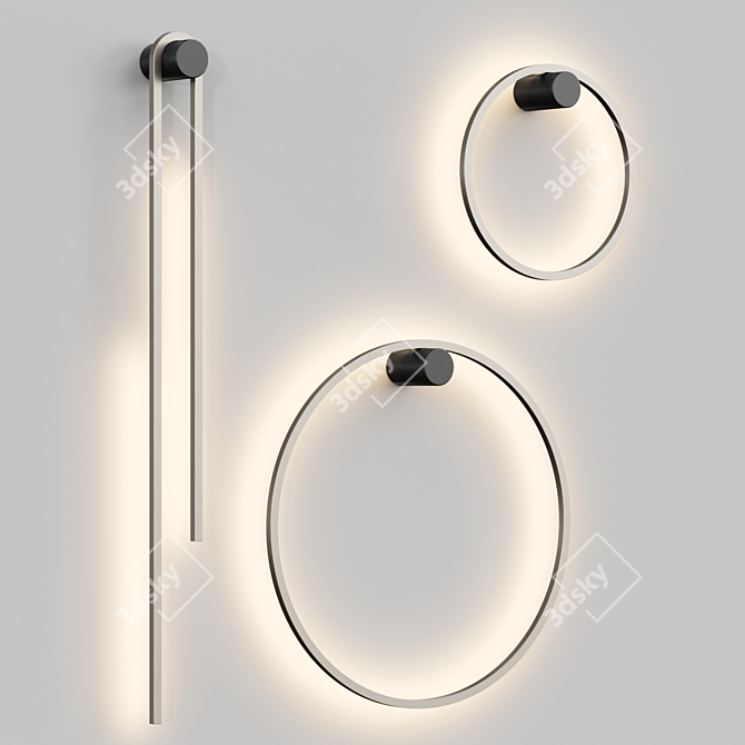 Wild LED Wall Lamps - Illuminate Your Space 3D model image 1