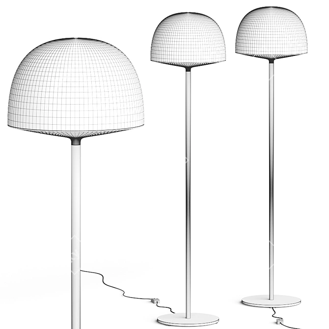 Elegant Cheshire Floor Lamp 3D model image 2