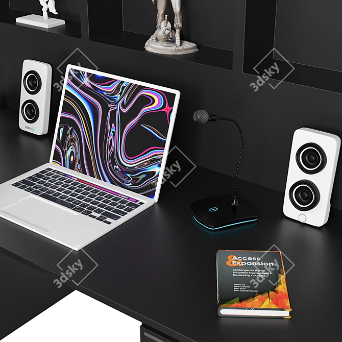 14-Piece PC Set: Polygon Design, Unwrapped Objects 3D model image 3