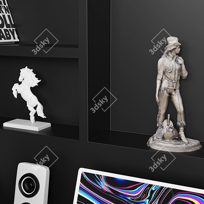 14-Piece PC Set: Polygon Design, Unwrapped Objects 3D model image 4